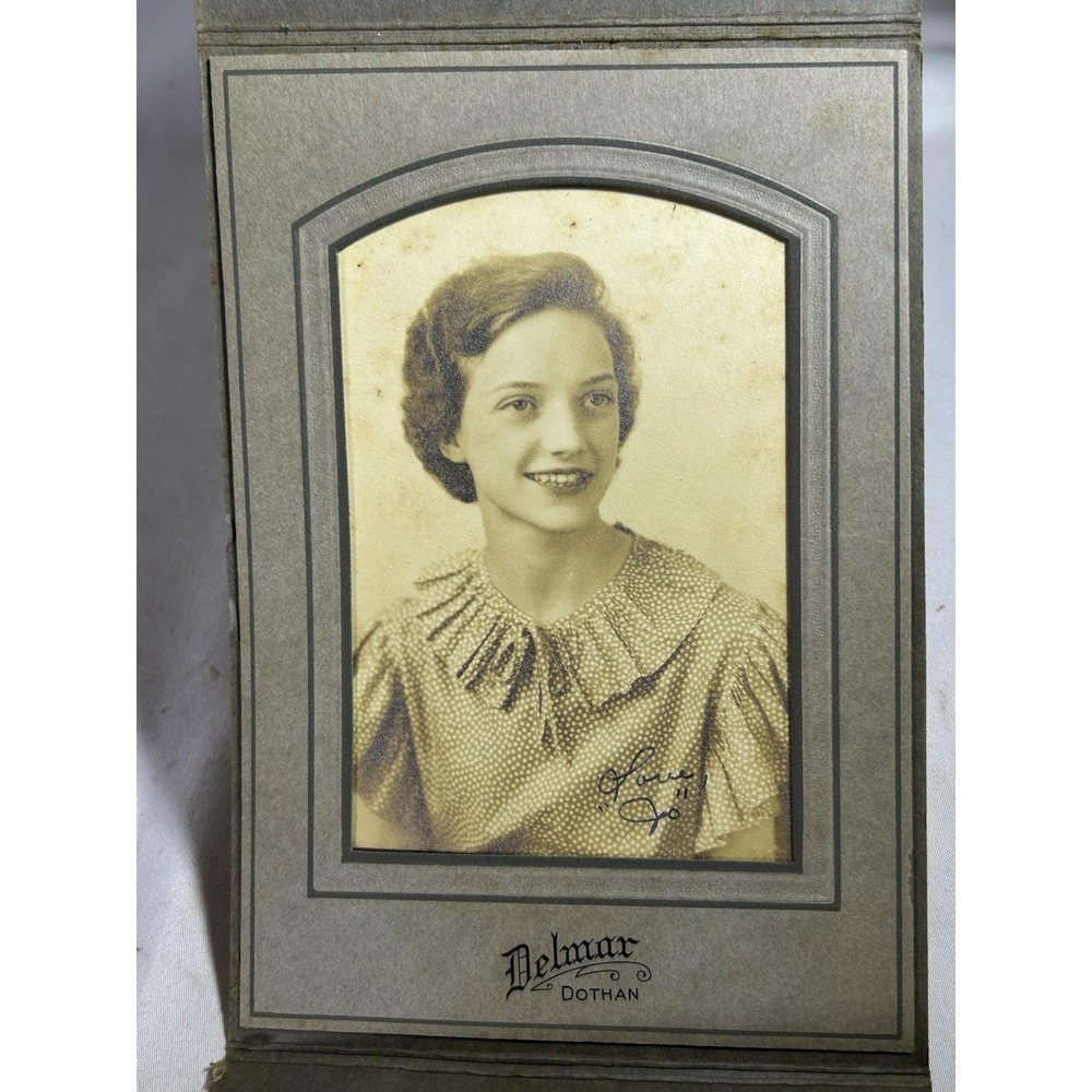 Vitnage Delmar Dothan AL Alabama Photo Girl Frame Signed Collectible Display